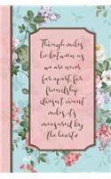 Friendship Journal for Women: 6x9 Pretty Flower Pattern