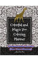Colorful and Magic Zoo Coloring Planner