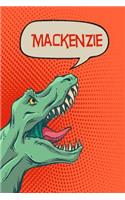 MacKenzie: Personalized Dino Journal, Notebook, Diary 120 Pages of Lined Paper 6x9