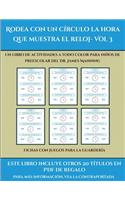 Fichas con juegos para la guardería (Rodea con un círculo la hora que muestra el reloj- Vol 3)