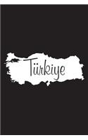 Turkiye - Black 101 - Lined Notebook with Margins - 6x9: 101 Pages, Medium Ruled, 6 X 9 Journal, Soft Cover