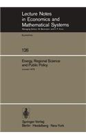 Energy, Regional Science and Public Policy