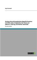 Analyse des philosophischen Begriffs Emotion mit Hilfe eines Vergleiches der Texte von Sabine A. Döring und Holmer Steinfath: (German)