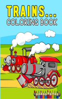 Trains Coloring Book