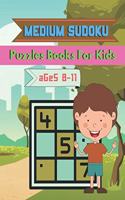 Medium Sudoku Puzzles Books For Kids Ages 8-11