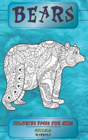 Mandala Coloring pages for Kids - Animals - Bears