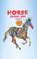 Horse Coloring Book Easy