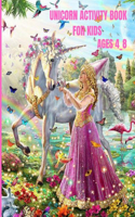 Unicorn activity book for kids ages 4-8