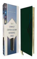 NIV, Compact Center-Column Reference Bible, Leathersoft, Green, Red Letter, Comfort Print