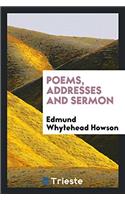 Poems, Addresses and Sermon