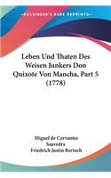 Leben Und Thaten Des Weisen Junkers Don Quixote Von Mancha, Part 5 (1778)