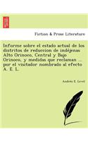 Informe sobre el estado actual de los distritos de reduccion de indéjenas Alto Orinoco, Central y Bajo Orinoco, y medidas que reclaman ... por el visitador nombrado al efecto A. E. L.