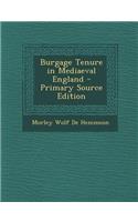 Burgage Tenure in Mediaeval England: (English)