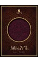 Large Print Compact Reference Bible-HCSB-Cross Design
