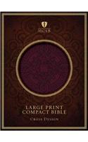 Large Print Compact Reference Bible-HCSB-Cross Design