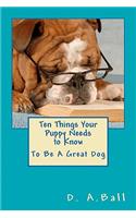 Ten Things Your Puppy Needs to Know