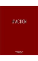 Notebook for Cornell Notes, 120 Numbered Pages, #ACTION, Burgundy Cover