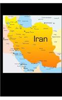 Map of Iran Journal: 150 Page Lined Notebook/Diary
