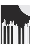 Piano Keys Made with City Skyline