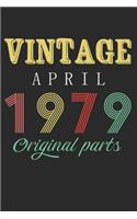 Vintage April 1979 Original Parts