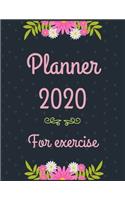 Planner 2020 for exercise: Jan 1, 2020 to Dec 31, 2020: Weekly & Monthly Planner + Calendar Views (2020 Pretty Simple Planners)