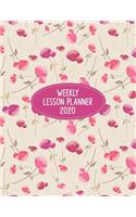 Weekly Lesson Planner 2020: Weekly and Monthly Organizer for Elementary School Teachers with Beautiful Floral Cover - Teacher Agenda for Class Planning and Organizing - Week to(71 2020 Teacher Planners)