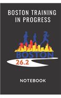 Boston Training in Progress: Boston Skyline Running, Journal 6 x 9, 104 Page Blank Lined Paperback Journal/Notebook Running in the ... (Gifts for Boston Marathon Runners)