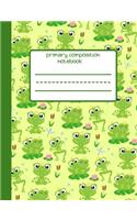 Frog: Cute Primary Composition Notebook Story Paper Journal, Perfect Size for Kids, 120 pages, Dotted Mid-line and Picture Space, Grades K-2 School Exerci