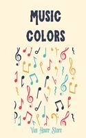 Music Colors: Blank Sheet Music Standard Manuscript Paper / Music Manuscript Paper / Staff Paper / Musicians Notebook [ Book Bound (Perfect Binding) 100 pages * L