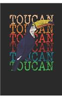 Toucan Retro: Toucans Notebook, Graph Paper (6" x 9" - 120 pages) Animal Themed Notebook for Daily Journal, Diary, and Gift