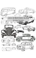 Classic Car Maintenance Log Book