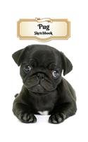 Pug Sketchbook: Puppy - Unlined Notebook 150 Blank Pages 8.5 x 11 in. - Sketchbook - Multi-Purpose - Unruled Journal - Plain Diary - Agenda - Composition Book - Dra