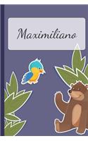 Maximiliano: Personalized Notebooks - Sketchbook for Kids with Name Tag - Drawing for Beginners with 110 Dot Grid Pages - 6x9 / A5 size Name Notebook - Perfect a
