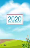 2020 Planner Weekly & Monthly 8.5x11 Inch: Blue Sky on the Road One Year Weekly and Monthly Planner + Calendar Views