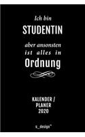 Kalender 2020 für Studenten / Studentin: Wochenplaner / Tagebuch / Journal für das ganze Jahr: Platz für Notizen, Planung / Planungen / Planer, Erinnerungen und Sprüche