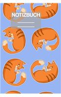 Notizbuch A5 Muster Zeichnung Katzen Katze Cat Cats Orange: - 111 Seiten - EXTRA Kalender 2020 - Einzigartig - Liniert - Linie - Linien - Geschenk - Geschenkidee
