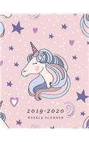 2019-2020 Weekly Planner: Large Two Year Planner with To-Do List (Bonus Unicorn Coloring Pages)