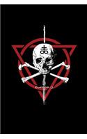 The Skull and Sword: Satanic Sigil - Sulphur Cross - Bullet Journal Dot Grid Pages(3 Journal, Notebook, Diary, Composition Book)