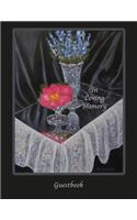 In Loving Memory: Memorial Guest Book, Soft cover with original painting. 110 pages, 8.5x11