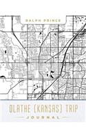 Olathe (Kansas) Trip Journal: Lined Travel Journal/Diary/Notebook with Map Cover Art