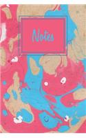 Notes: College Lined Journal, Blank Lined Notebook For Artists, Adults, Girls And Boys With Mixed Marble Cover