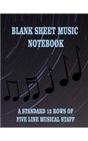 Blank Sheet Music Notebook