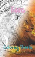 Lion Coloring Sheets: 30 Lion Drawings, Coloring Sheets Adults Relaxation, Coloring Book for Kids, for Girls, Volume 12