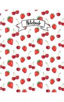 Notebook: : 2 inside patterns Notebook: Lined 60 pages and Blank No Lined 60 pages, Total 120 pages (8.5" x 11"), Notebook Journal Diary, ( Fleshy Fruit Water
