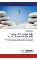 Study of Trividha Bala W.S.R. to Yuktikrita Bala
