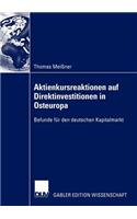 Aktienkursreaktionen Auf Direktinvestitionen in Osteuropa