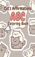 Kawaii Cat's Affirmation ABC Coloring Book for Ages 4-8