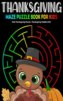 Thanksgiving Maze Puzzle Book For Kids