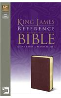 KJV, Reference Bible, Giant Print, Imitation Leather, Burgundy, Red Letter Edition