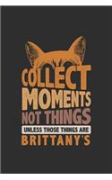 Collect Moments Not Things Unless Those Things Are Brittany's: Gifts for Dog Owners 100 page Blank lined 6 x 9 journal to jot down your ideas and notes